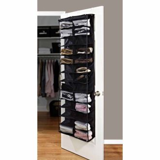 Botník instalovatelný na dveře - černá