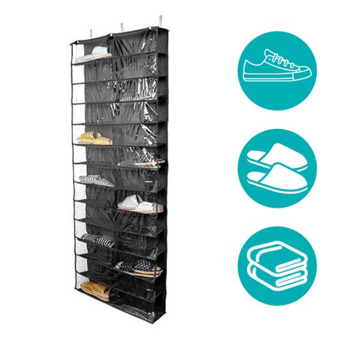 Botník instalovatelný na dveře - černá