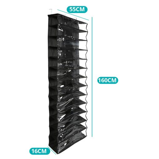 Botník instalovatelný na dveře - černá