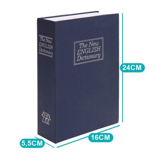 Bezpečnostní schránka ve tvaru knihy - modrá