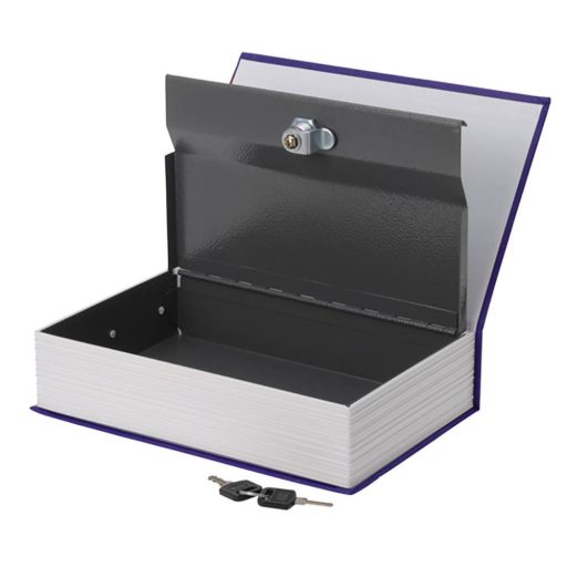 Bezpečnostní schránka ve tvaru knihy - modrá