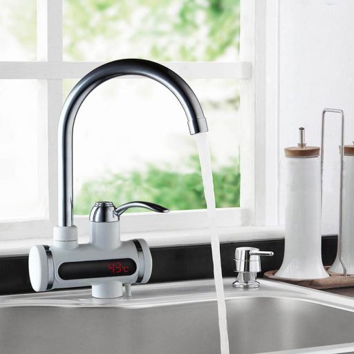 Baterie na okamžitý ohřev vody s LED displejem - Vertikální baterie s připojením ze spodu