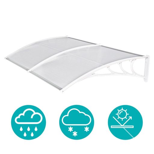 Plastová vchodová stříška ve více velikostech a barvách - 240x90 cm, bílá