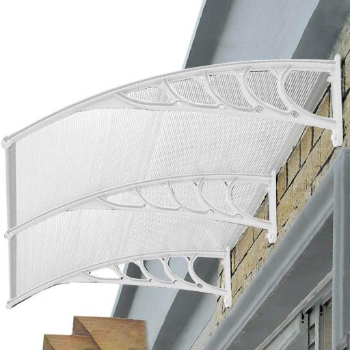 Plastová vchodová stříška ve více velikostech a barvách - 240x90 cm, bílá