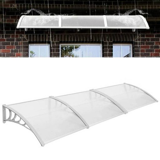 Plastová vchodová stříška ve více velikostech a barvách - 300x90 cm, bílá