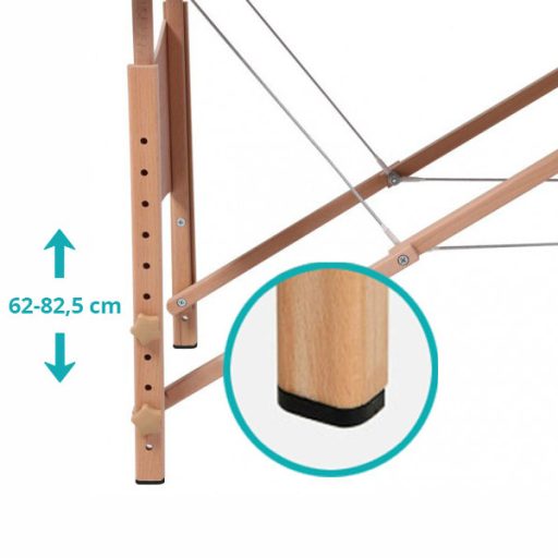 3 zónové, přenosné masážní lehátko