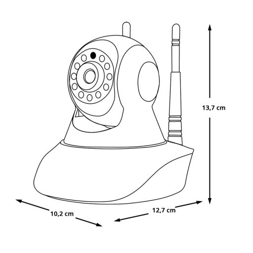 Otočná WiFi kamera s 2 anténami