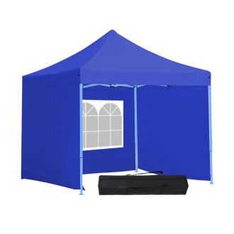   Skládací zahradní pavilon - různé typy - 2,9x2,9m - modrá - pavilon+boční stěna+přenosná taška