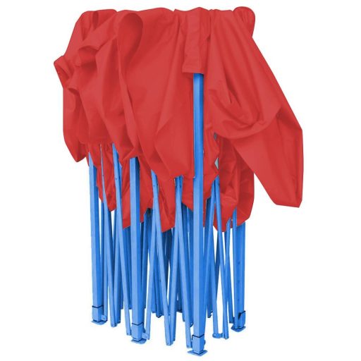 Skládací zahradní pavilon - různé typy - 2,9x2,9m - červená - pavilon+boční stěna+přenosná taška