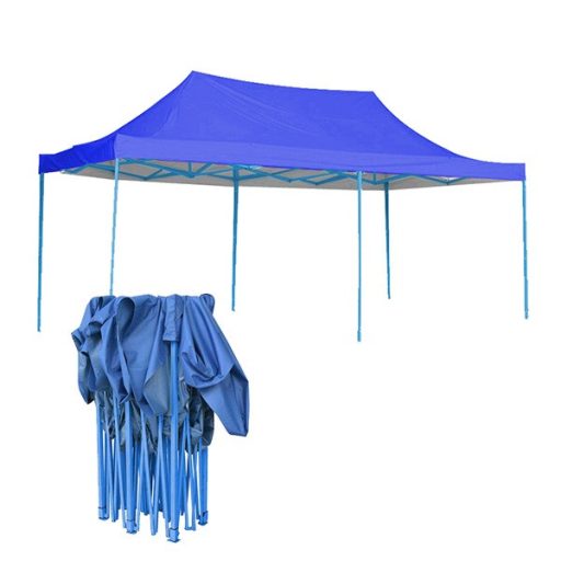 Skládací zahradní pavilon - různé typy - 2,9x5,7m - modrá - pavilon+přenosná taška