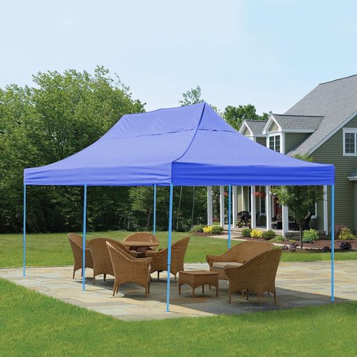 Skládací zahradní pavilon - různé typy - 2,9x5,7m - modrá - pavilon+přenosná taška