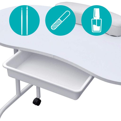 Mobilní stolek na manikúru s taškou jako dárek - se zásuvkami