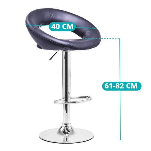 2 ks barových židlí s barvou na výběr - černá