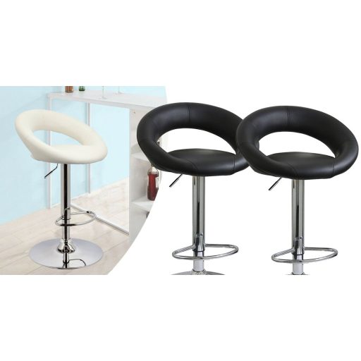 2 ks barových židlí s barvou na výběr - černá