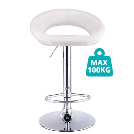 2 ks barových židlí s barvou na výběr - bílá