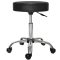 Kosmetická židle na kolečkách, výškově nastavitelná - černá