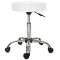 Kosmetická židle na kolečkách, výškově nastavitelná - bílá