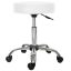 Kosmetická židle na kolečkách, výškově nastavitelná - bílá