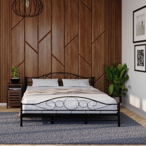 Mimi postelový rám s roštem jako dárek, ve více rozměrech a barvách - černý 160x200 cm