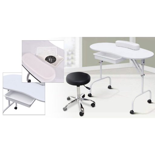 Mobilní stolek na manikúru s taškou jako dárek, ve 2 typech - s ventilátorem