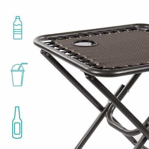 Nulová gravitační zahradní židle se stolem, 2ks