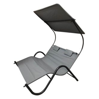 Lehátko DELUX pro 2 osoby ve 3 barvách - šedá
