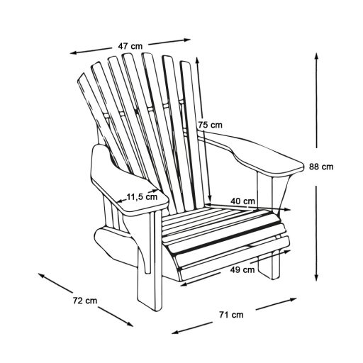 Dřevěná skládací zahradní židle