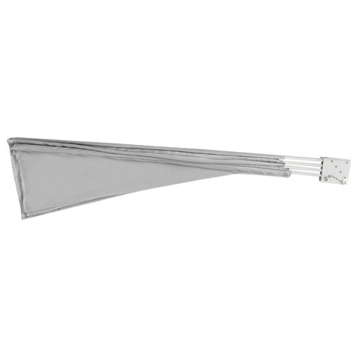 Skládací zástěna na balkón, 140 cm, 2 barvy - šedá