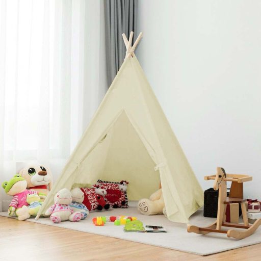 Indiánský stan pro děti ve více barvách - bílá