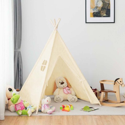 Indiánský stan pro děti ve více barvách - bílá