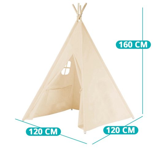 Indiánský stan pro děti ve více barvách - bílá