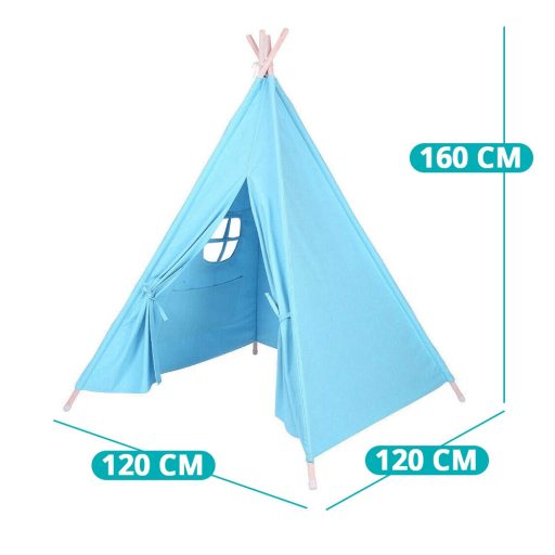 Indiánský stan pro děti ve více barvách - modrá