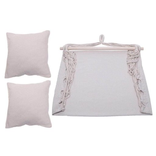 Závěsné houpací křeslo s polštářem - špinavě bílé