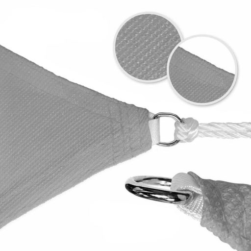 Sluneční plachta trojúhelníková, 3,6 m, polyester, šedá