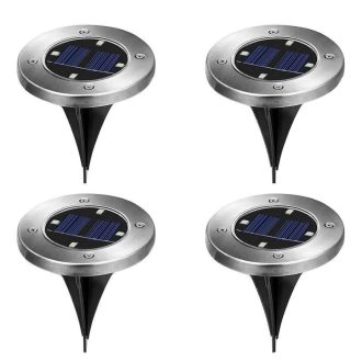Solární venkovní vestavěná lampa, 4ks