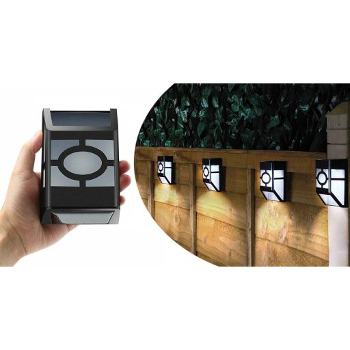 Venkovní černá solární lampa, 4 ks