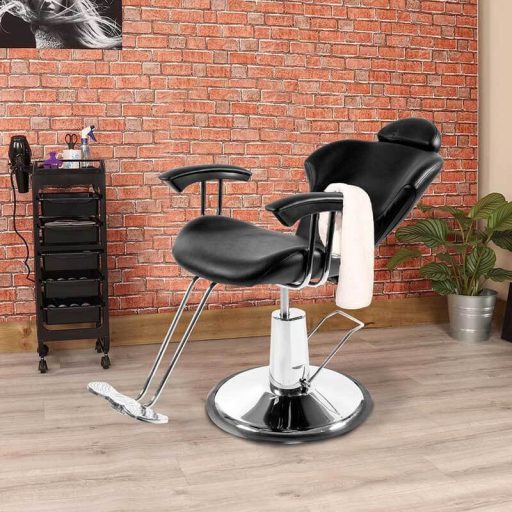 Kadeřnická židle s nastavitelnou výškou - černá