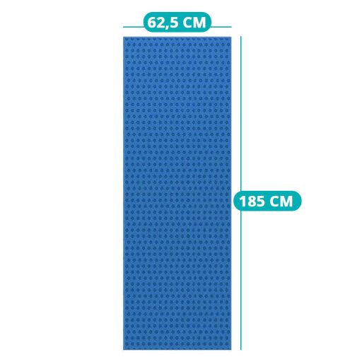 Protiskluzový ručník na jógu, s taškou jako dárek - modrá