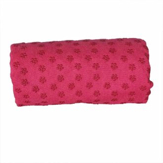   Protiskluzový ručník na jógu, s taškou jako dárek - pink