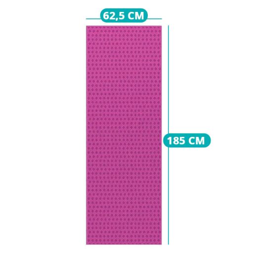 Protiskluzový ručník na jógu, s taškou jako dárek - pink