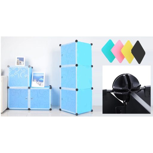 Plastová skládací skříň - modrá