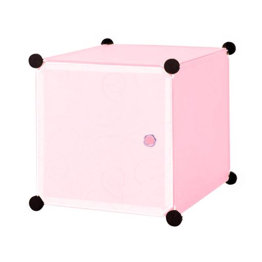 Plastová skládací skříň - růžová