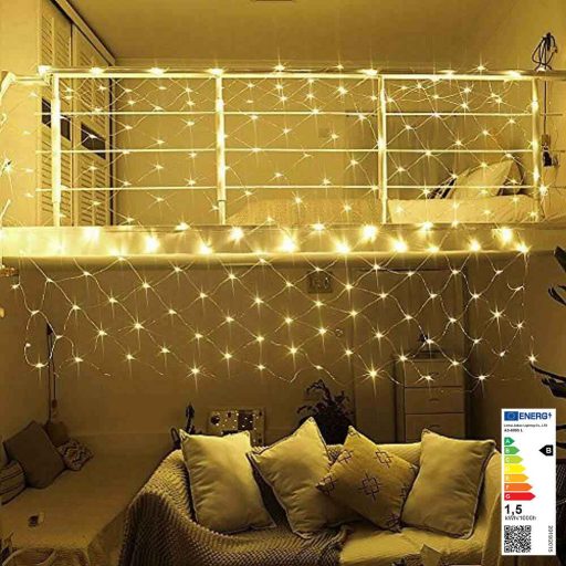 128 LED-ový světelný řetěz ve 2 barvách - teplá bílá