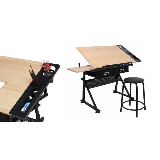 Stůl na kreslení se sklopnou deskou a židlí jako dárek