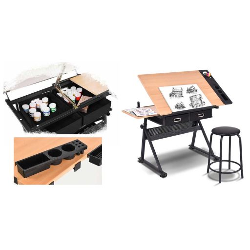 Stůl na kreslení se sklopnou deskou a židlí jako dárek