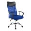 Ergonomická kancelářská židle s vysokou opěrkou - modrá