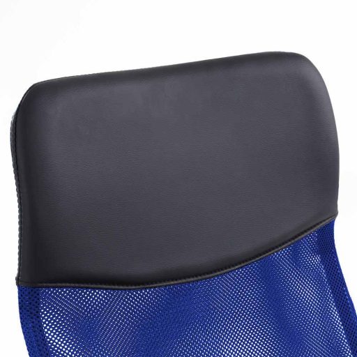 Ergonomická kancelářská židle s vysokou opěrkou - modrá
