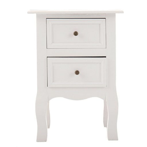  Sada 2 nočních stolků, bílá