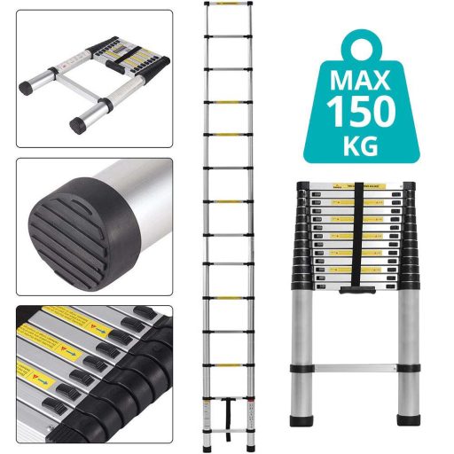 Hliníkový teleskopický žebřík - 4,1 metrový 