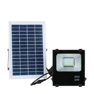 LED reflektor se solárním panelem - 20 W